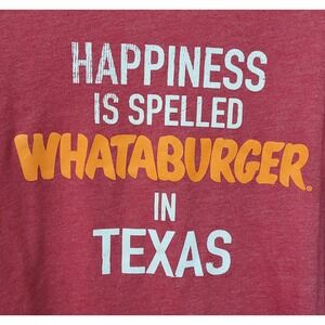 Whataburger Texas Long Sleeve T Shirt Red Graphic Tee Men's Size L